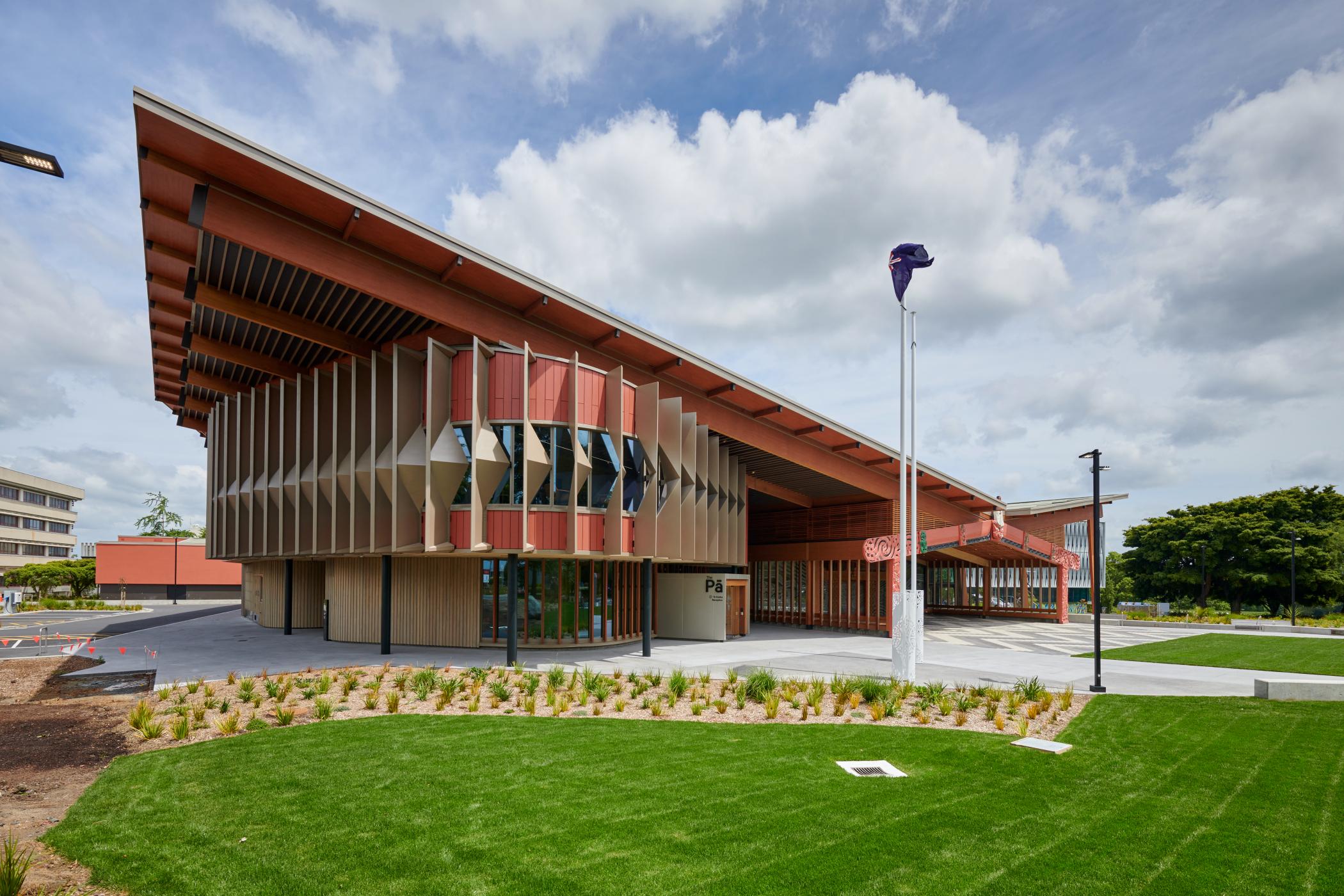 EQUITONE fibre cement facade at The Pā, University of Waikato